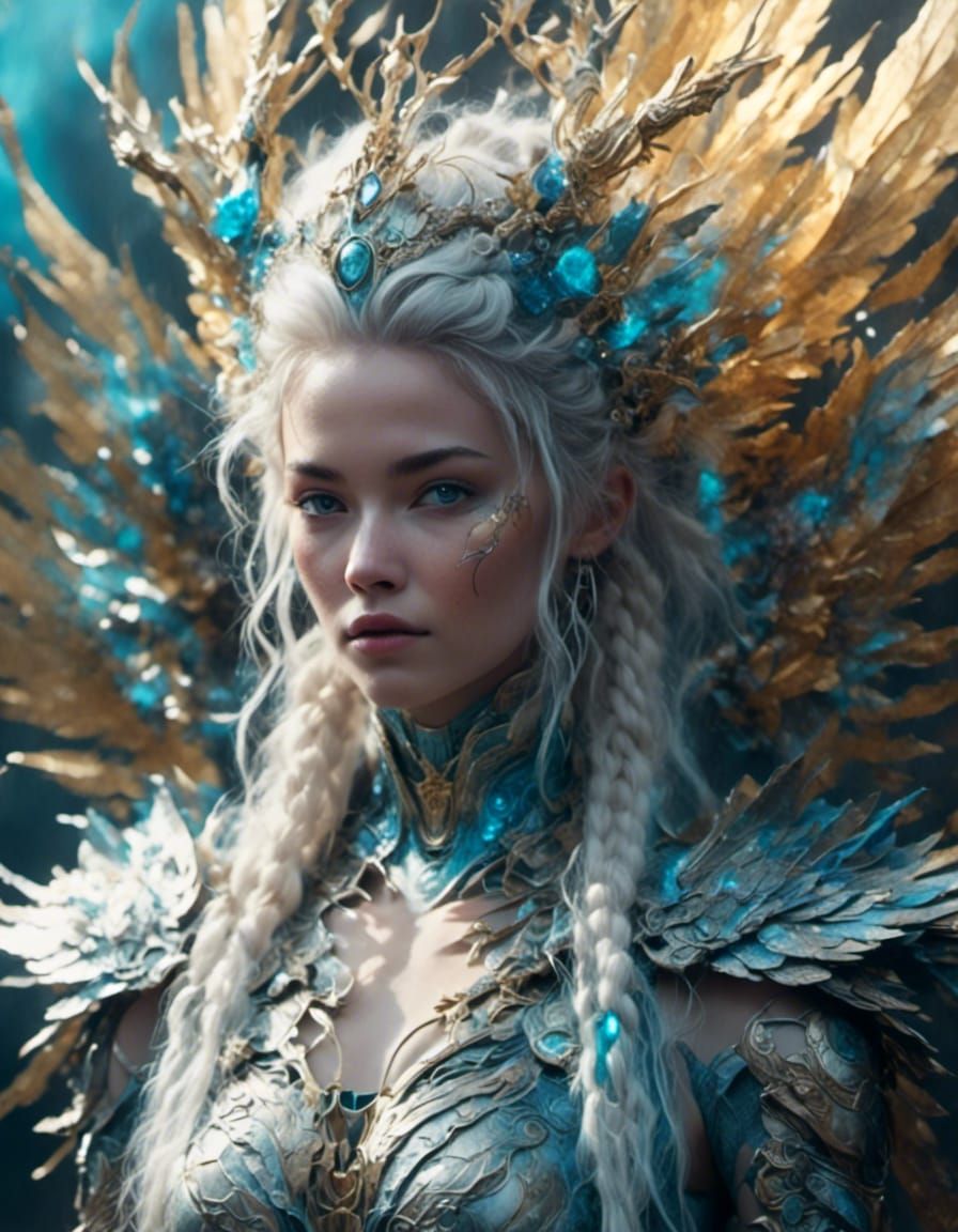 Cyberpunk Dragon Portal in Space