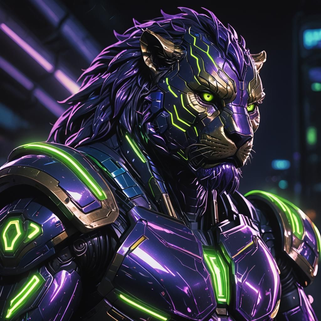 Guyver Lion Suit Concept Art in the Dark