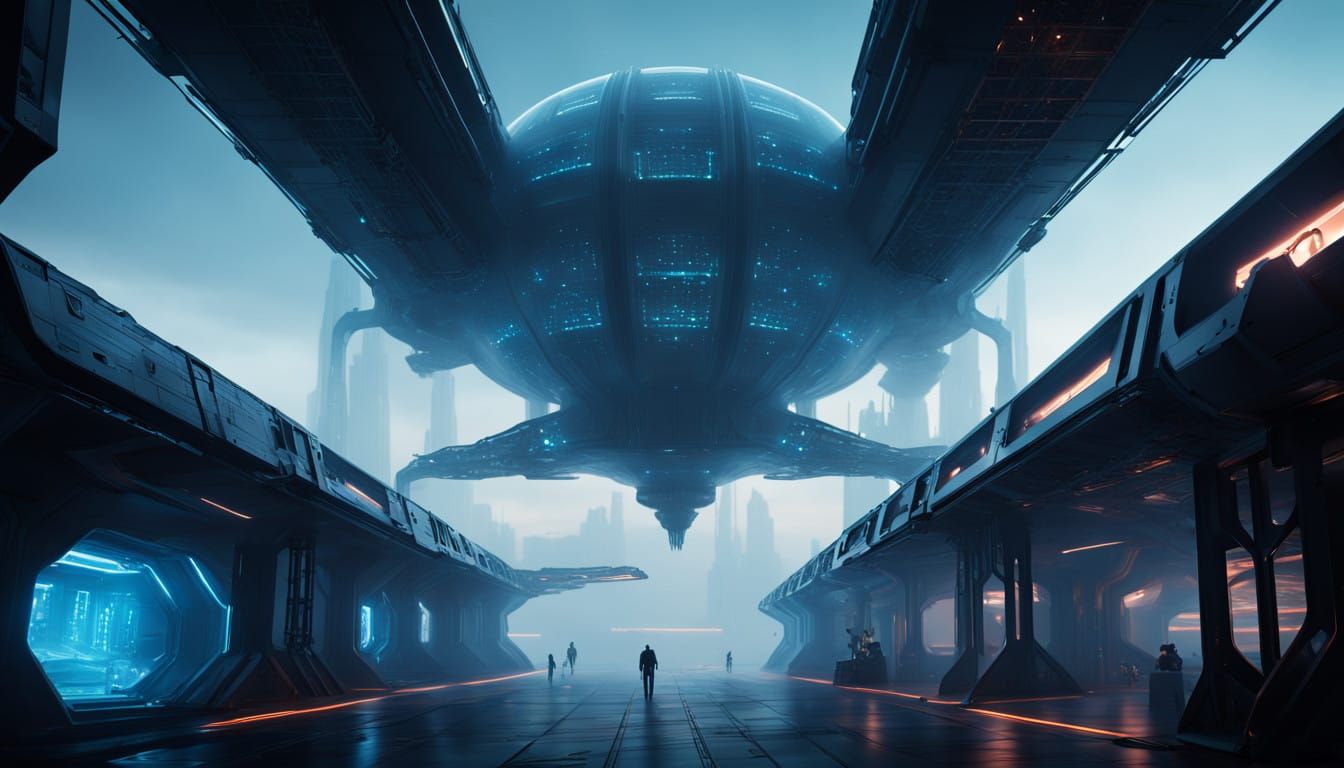 Gigantic 3D Printer in Space Prints Futuristic Starship