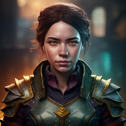 Fantasy Blacksmith: Jovial Human in Detailed Splash Art