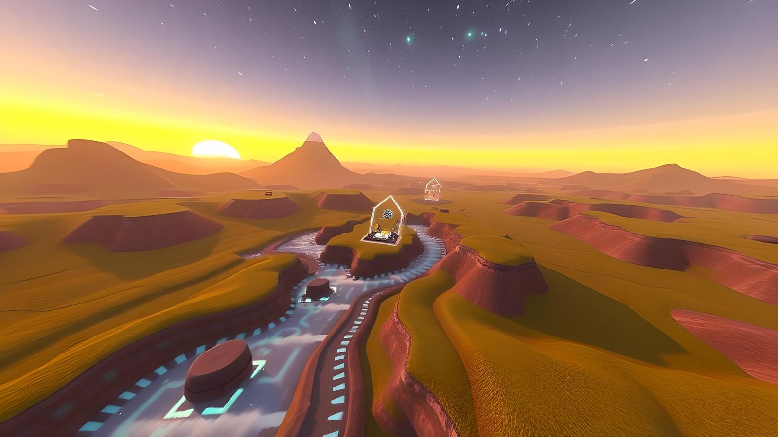 Abstract VR Gameplay with Melodic Warp Design