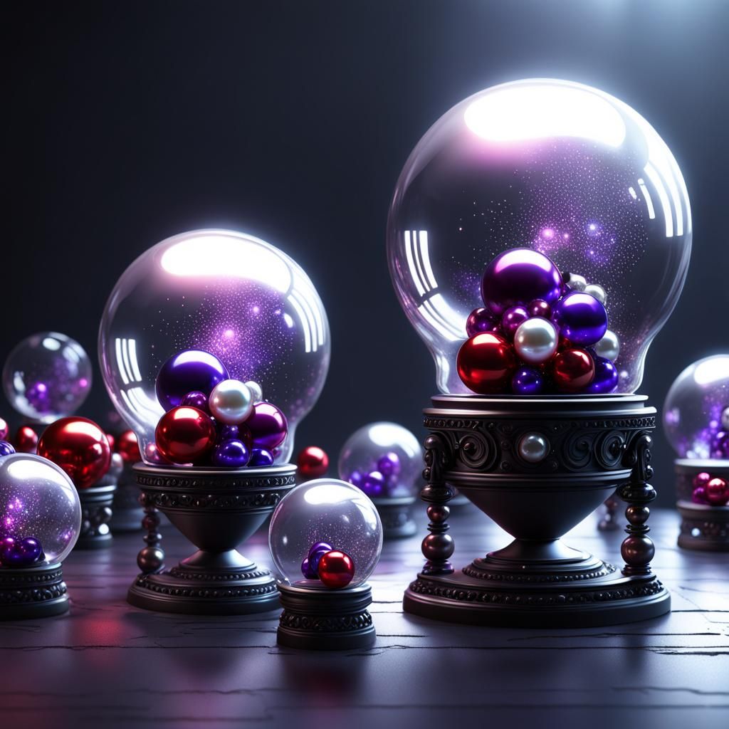 Abstract Laboratory with Pearls in Detailed Matte Painting