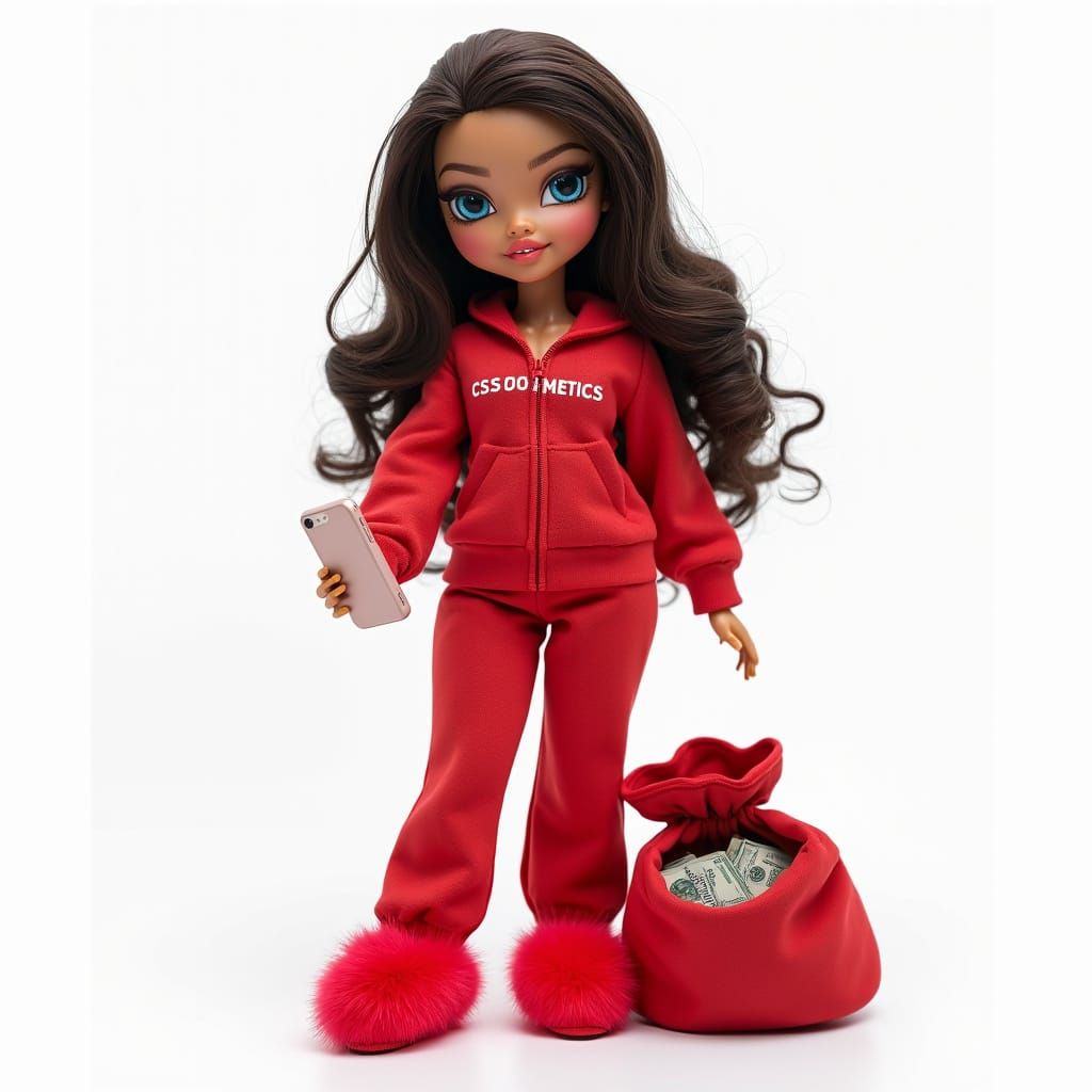 Hyper-Realistic Latina Doll in Ultra HD 8K Style