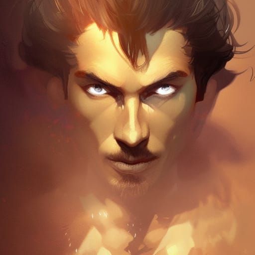 Fantasy Wizard Portrait in Hyperdetailed Style