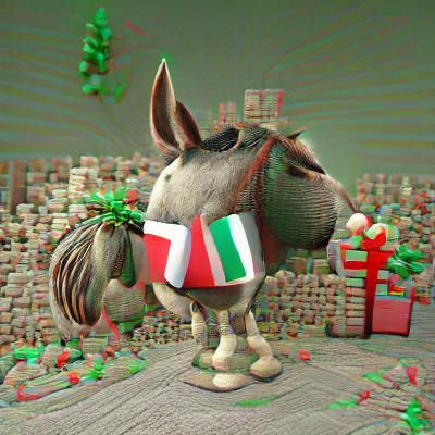 Dominic the Italian Christmas Donkey in 8k 3D
