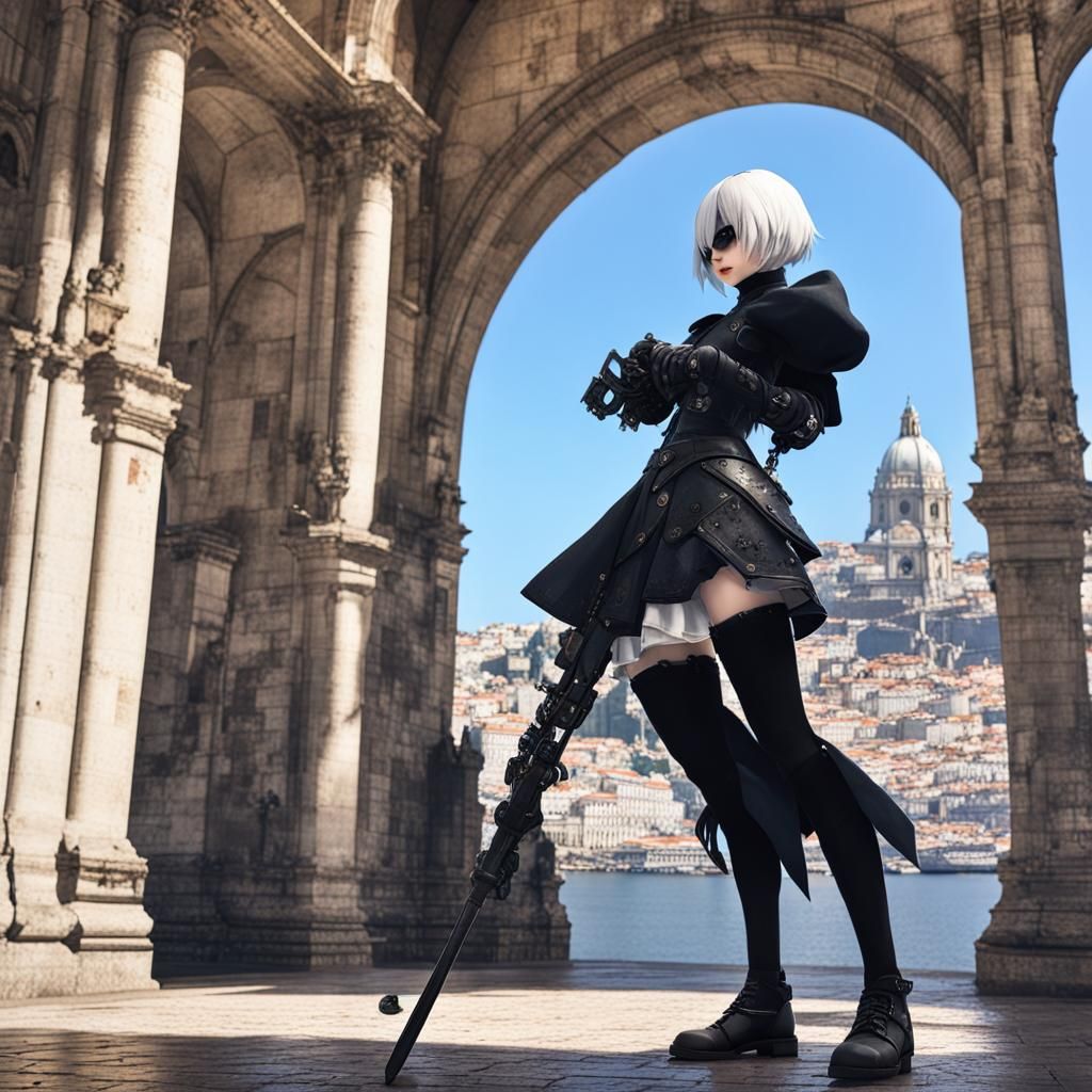 2B Visits Porto: Nier Automata Scene
