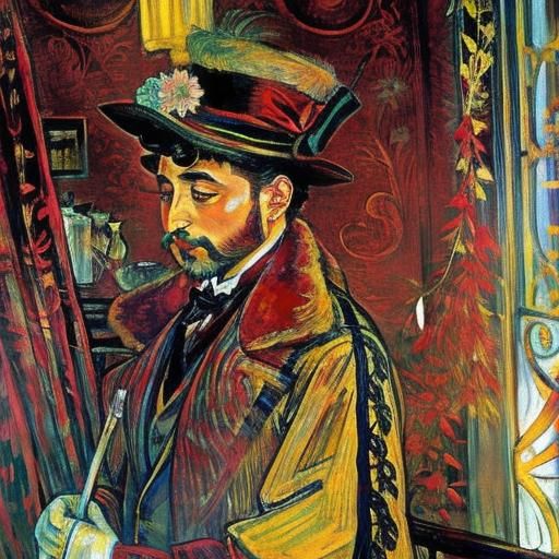 Toulouse-Lautrec Inspired AI Art