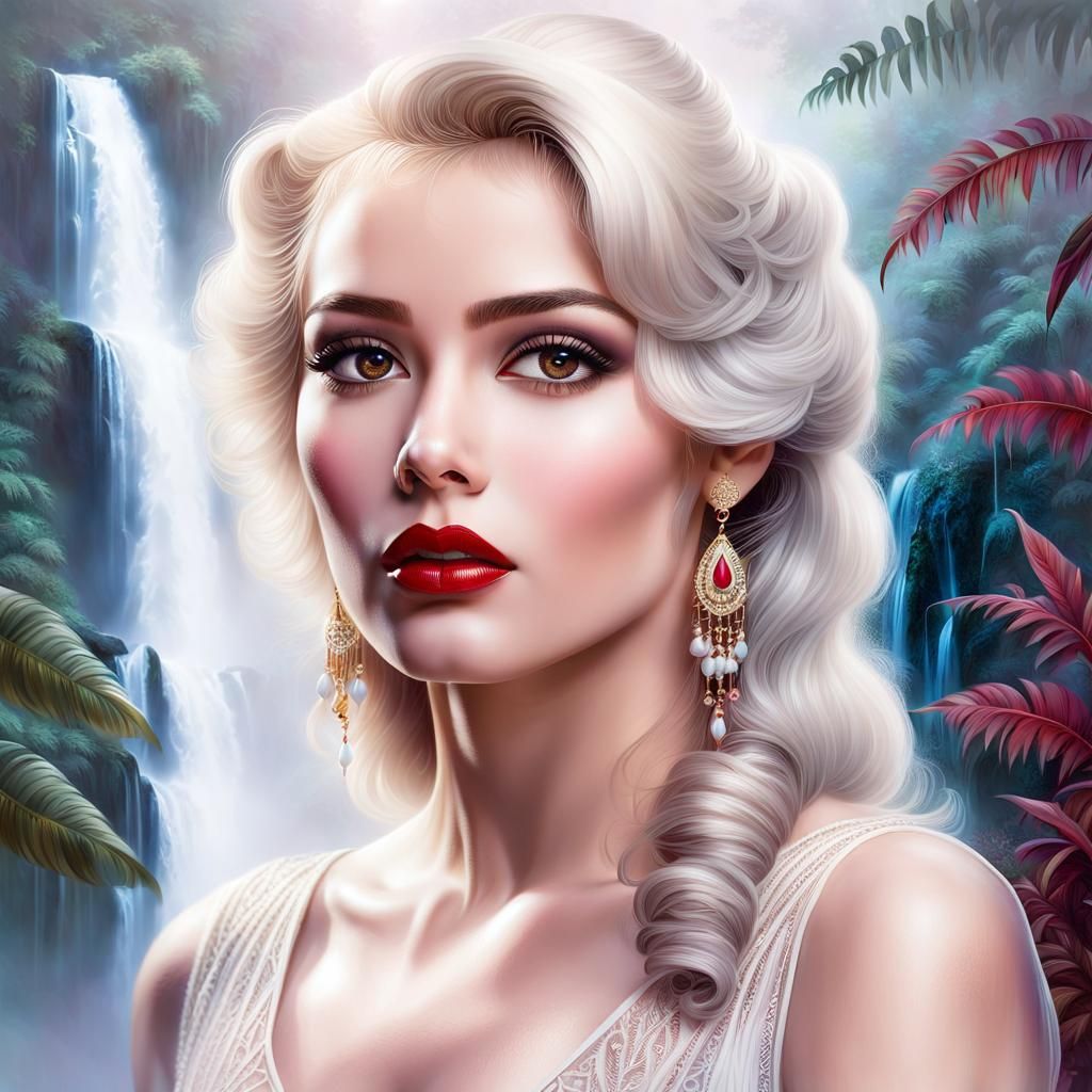 Indian Woman Portrait in Fantasy Art Style