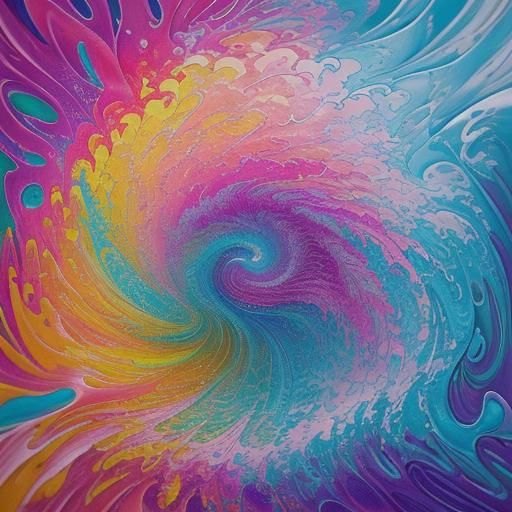 Abstract Bird Vector Fractal in Expressionist Style