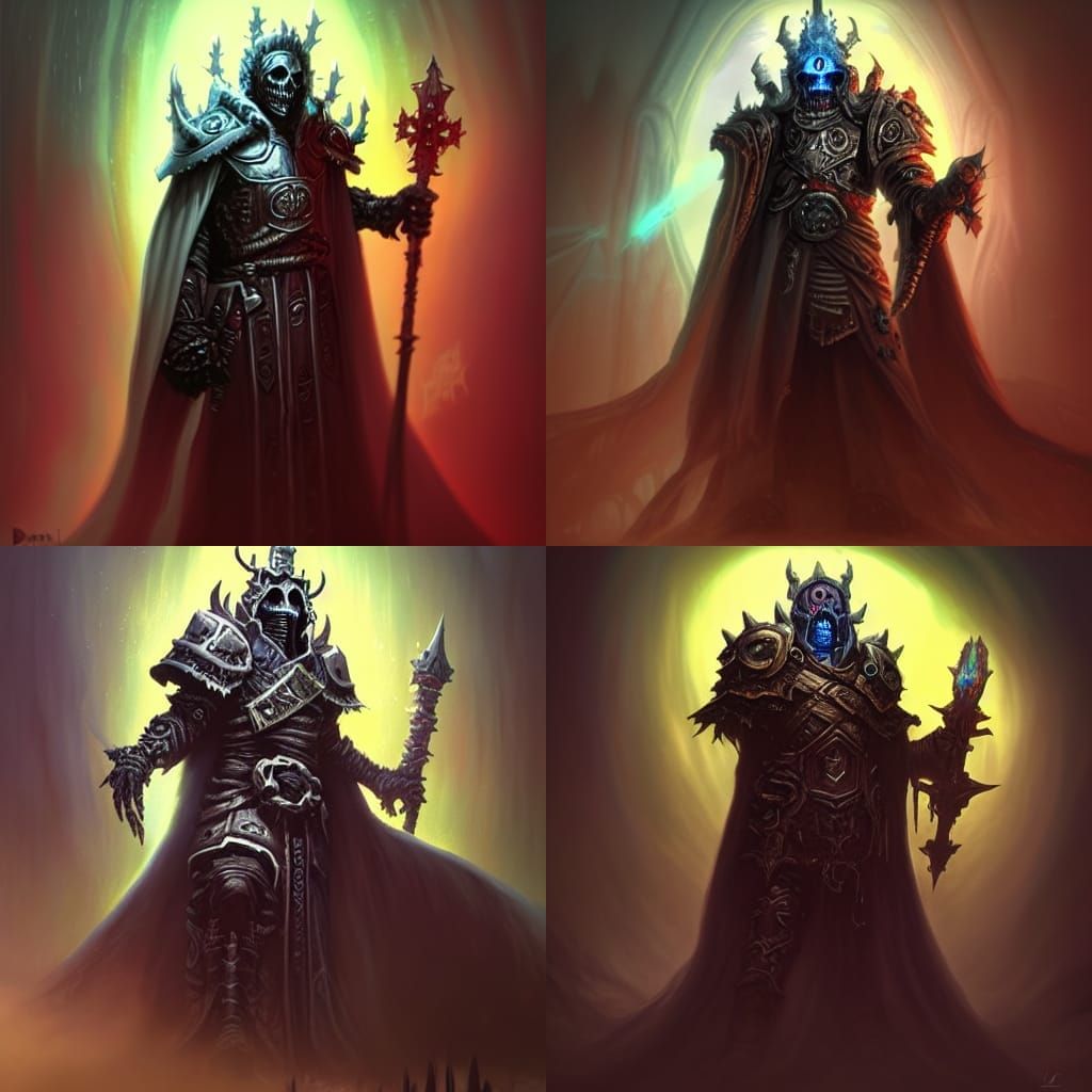 Undead Lich King Necromancer in Fantasy Style