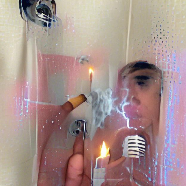 Smoking in the Shower: A Gritty Snapshot