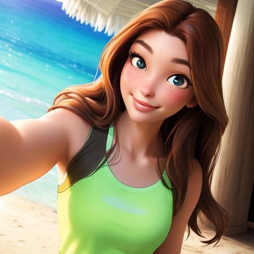 Woman Takes Selfie in Flower Filled Meadow