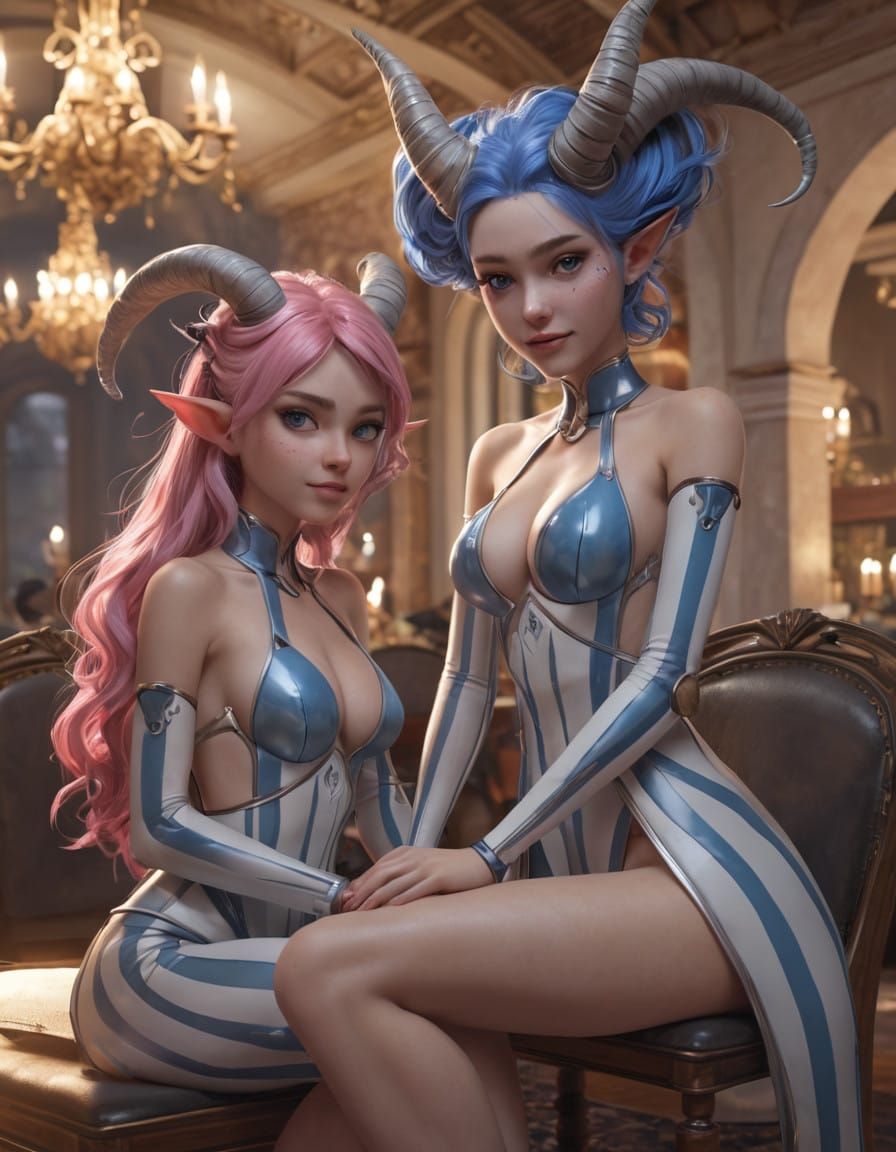 Exotic Alien Women on a Romantic Date