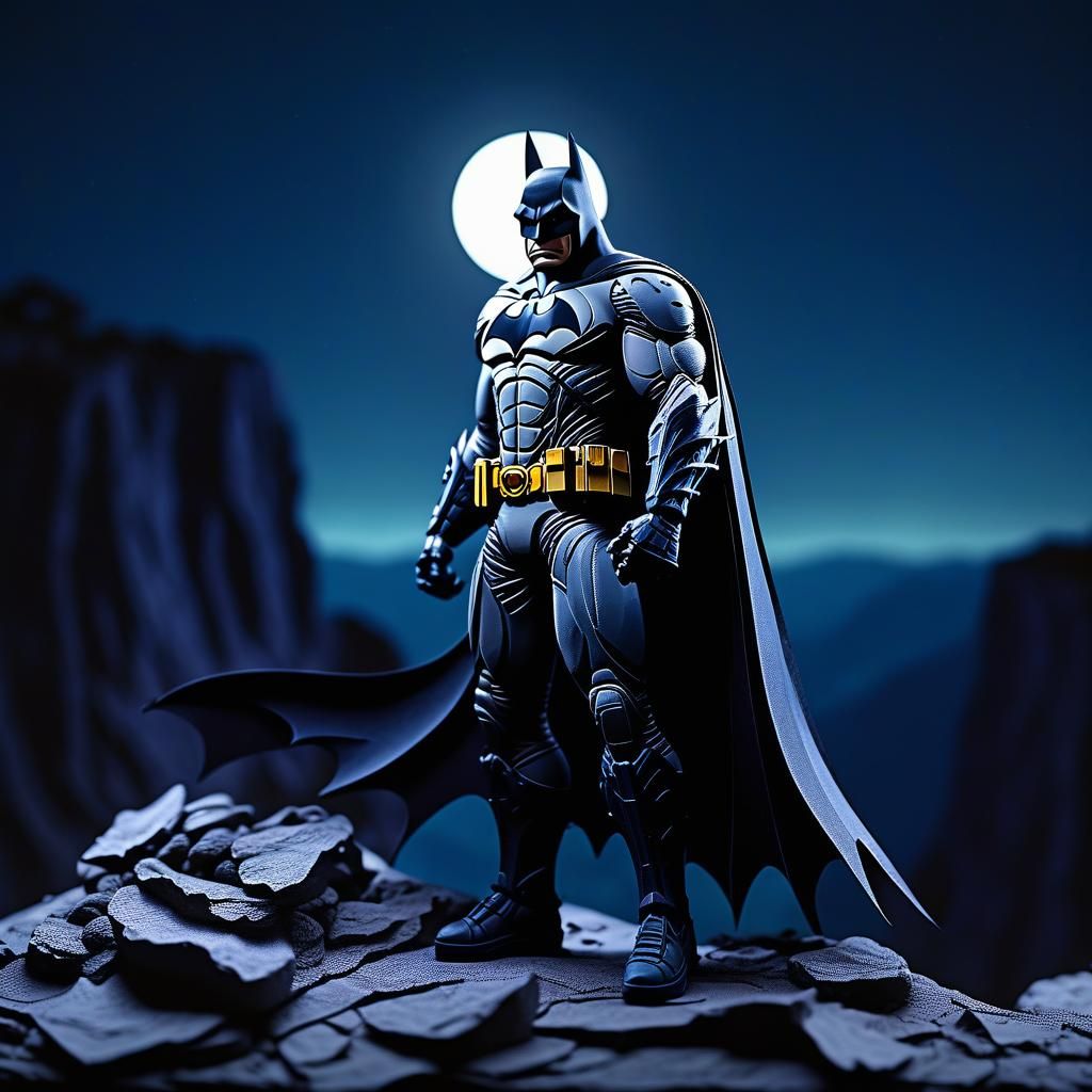 Batman on a cliff