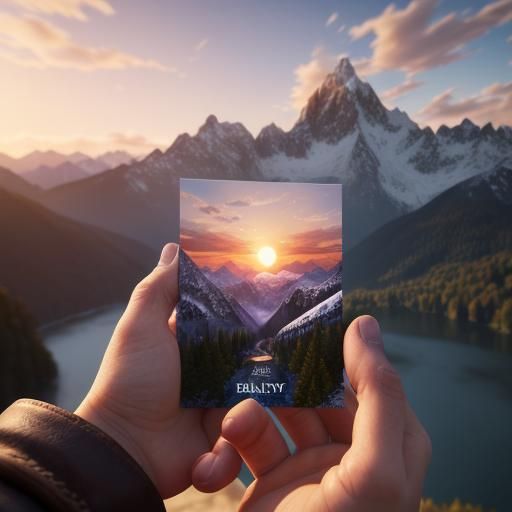 Sunset Over Alps: 3D Game Cinematic Postcard