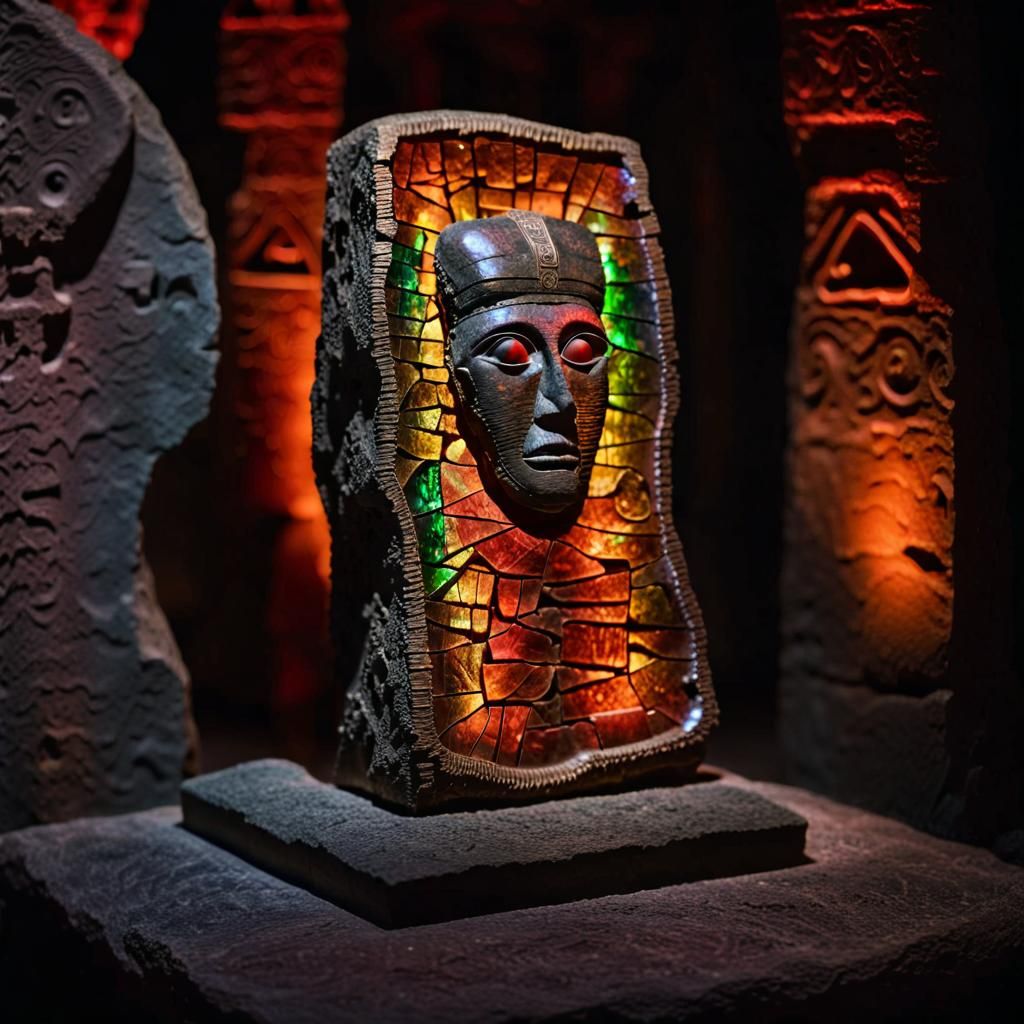 Mummified Ammonite God on Monolithic Throne