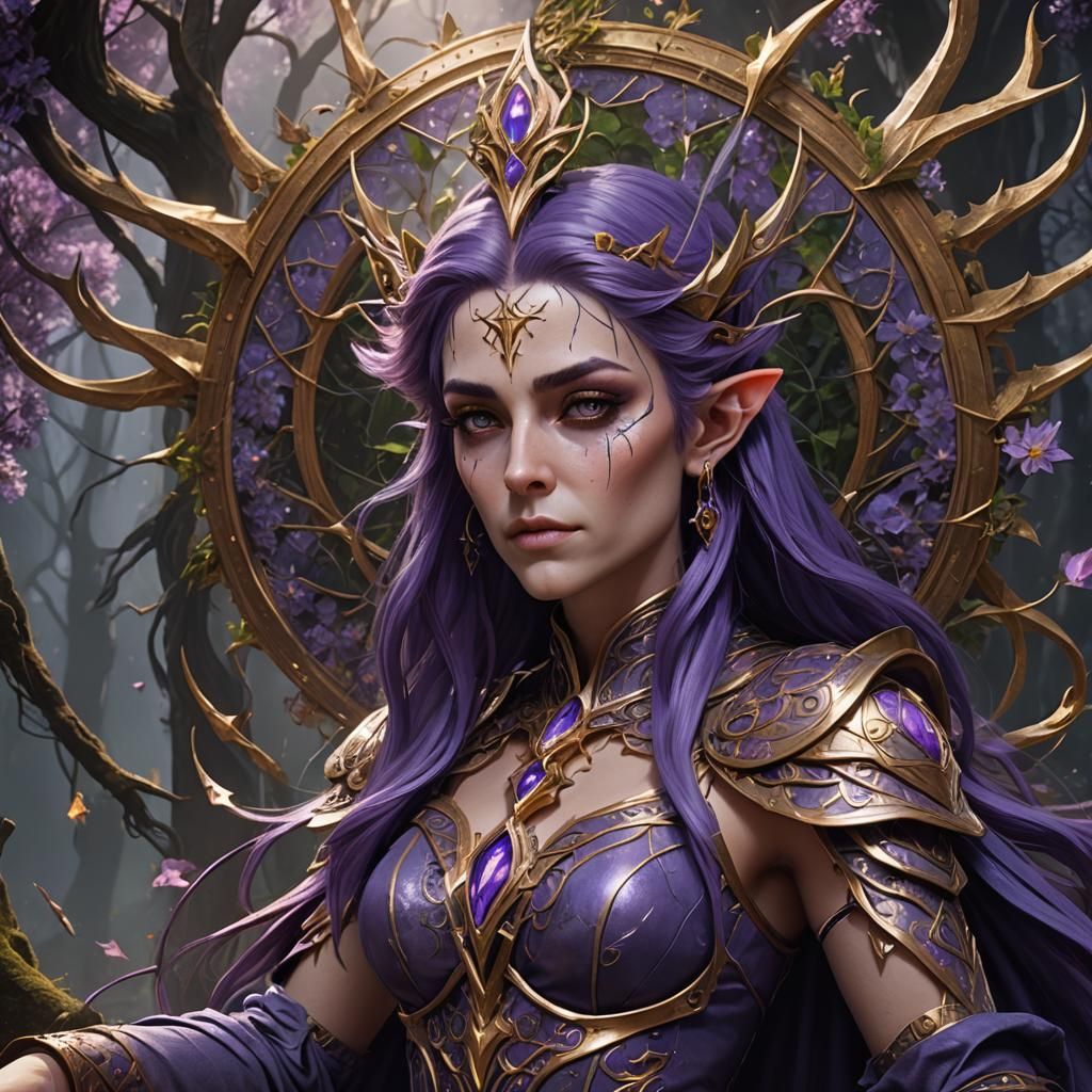 High Elf Woman in Magical Coma: Fantasy Art
