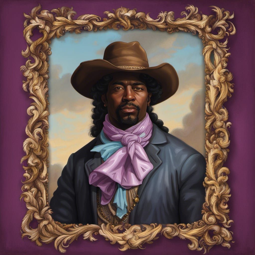 Renaissance Portrait of Rancher in Baroque Frame