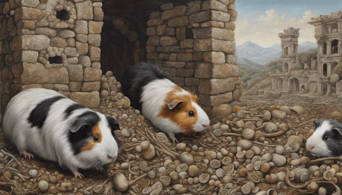 guinea pigs in peruvian ruins