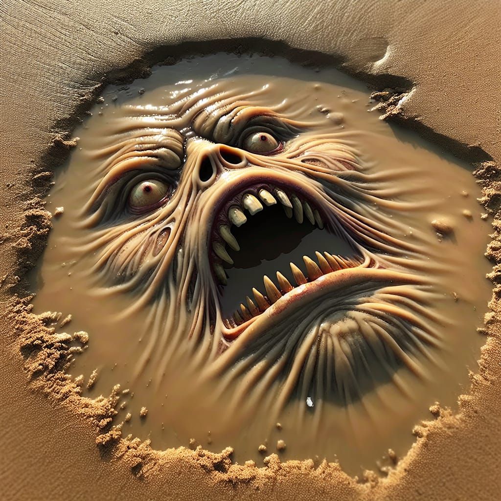 Humanoid Lips Emerge from Melted Puddle in Sci-Fi Fantasy Be...