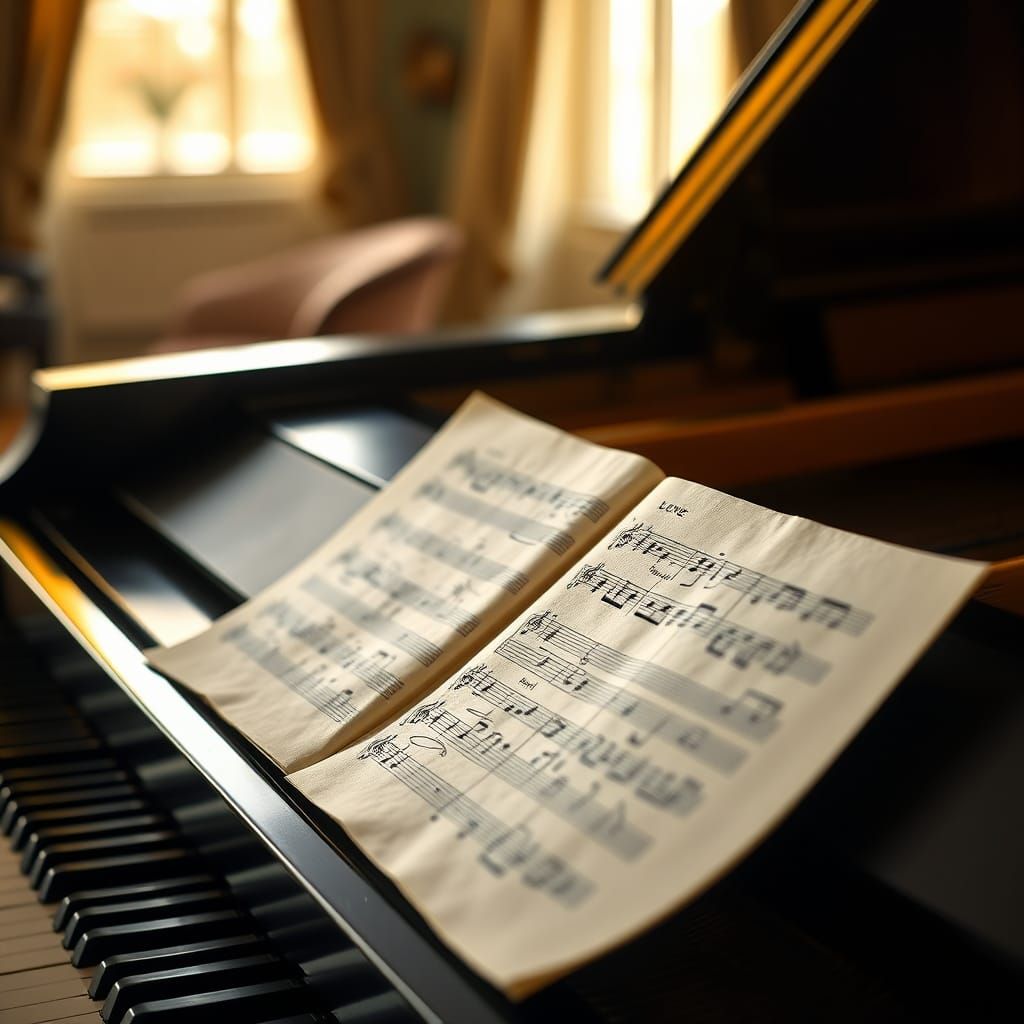 Love Song on Piano in Soft Natural Light
