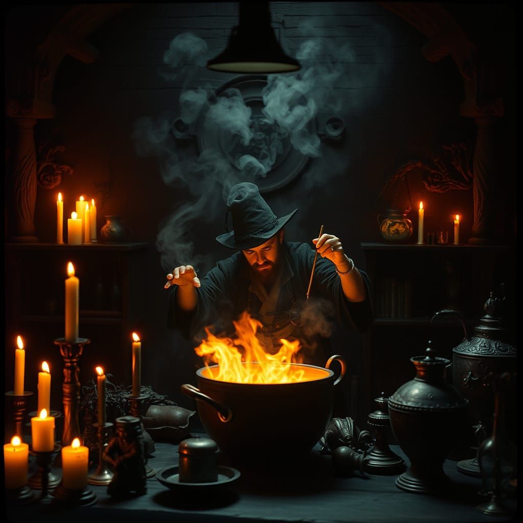 Gothic Alchemist in Cinematic Laboratory