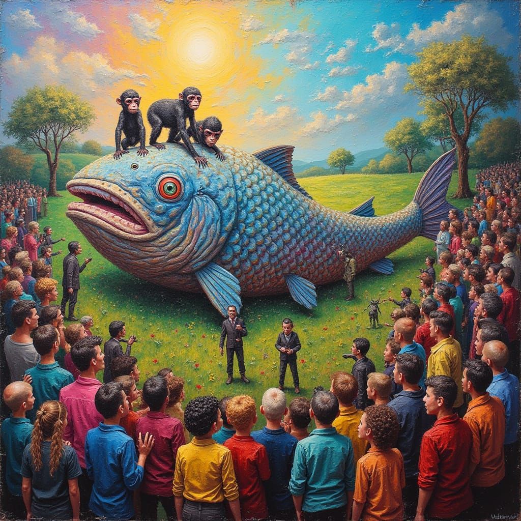 Impasto Surrealist Portraits in Vibrant Neo-Impressionist St...