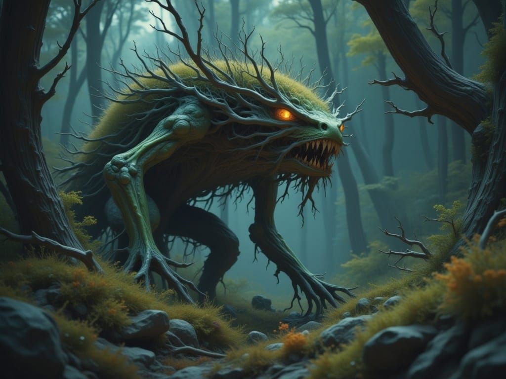 creature lurking in the forest