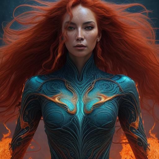 Carmen Dancer in Fire and Water: Digital Render