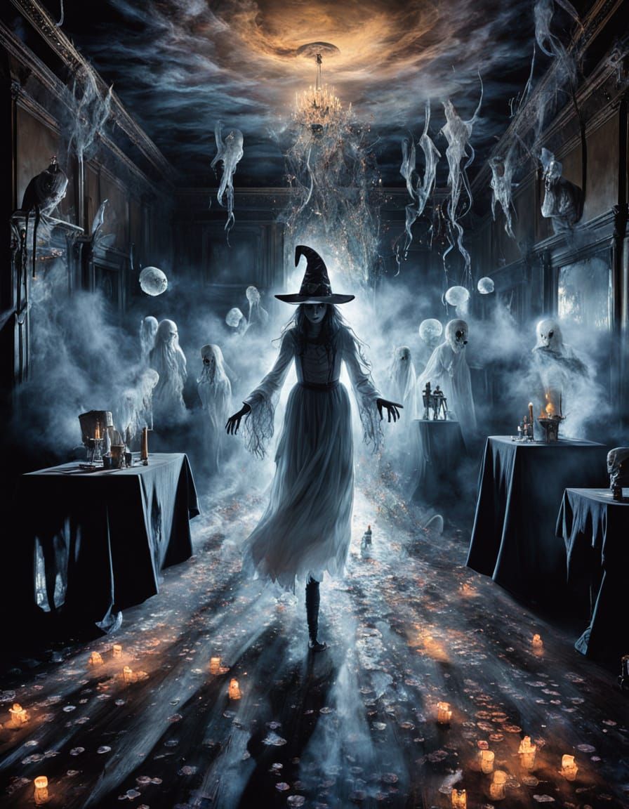 Ghostly New Year's Eve Dance Party in Surreal Style