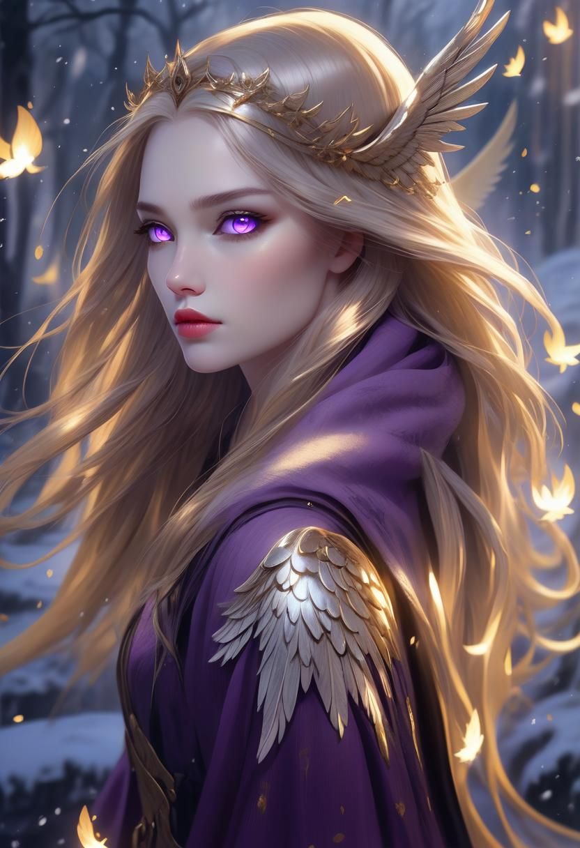 Beautiful Angelic Queen with Sword