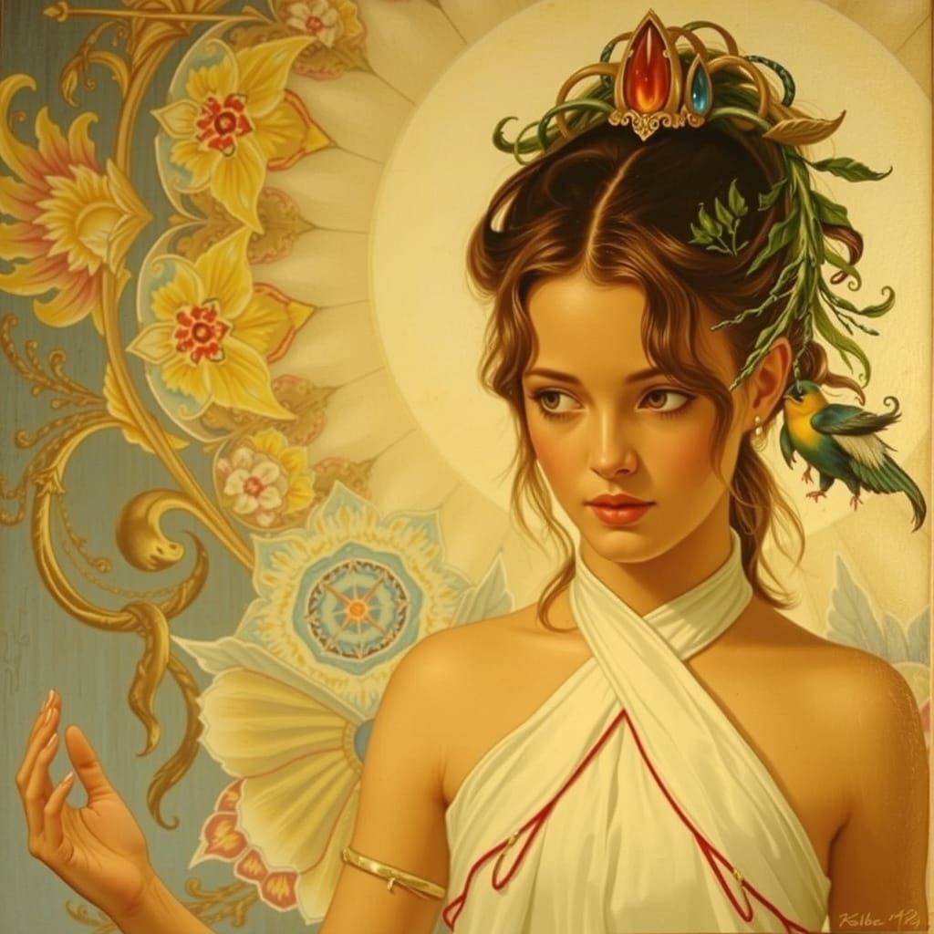 Masterpiece Painting of Beauty and Truth