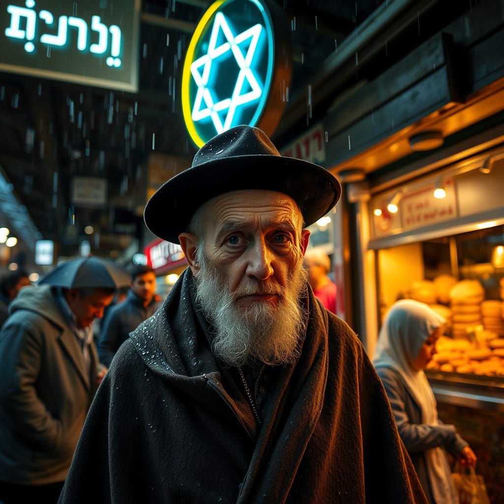 Rainy Day in Jerusalem: An Elderly Man's Reflection
