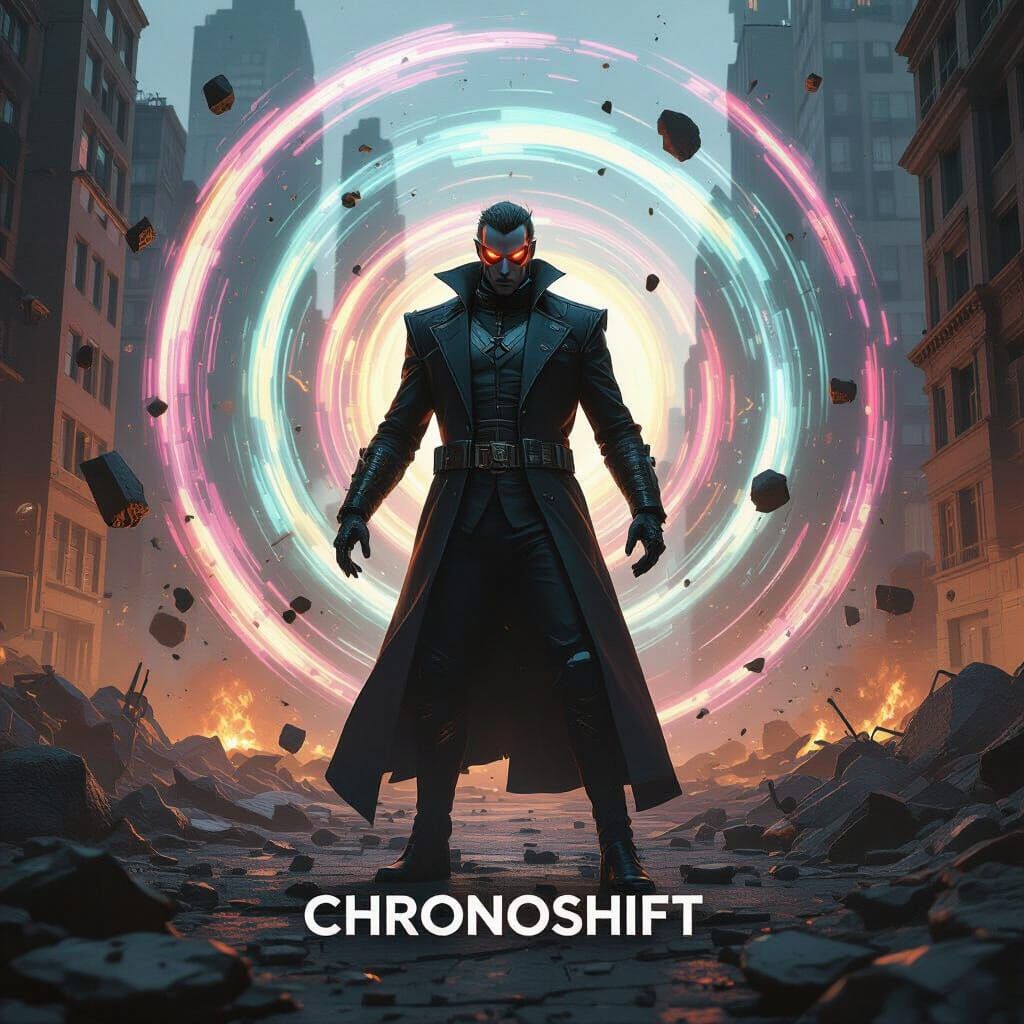ChronoShift: Supervillain of Time in Decaying Cityscape