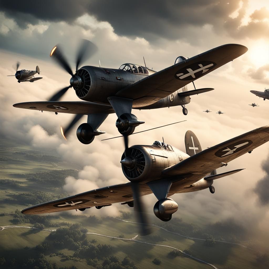 WWII Aerial Combat: 3D Game Cinematic Masterpiece