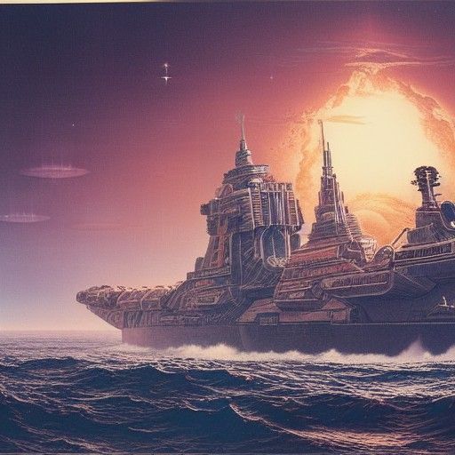 Clockpunk Space Warship: Grand and Intricate