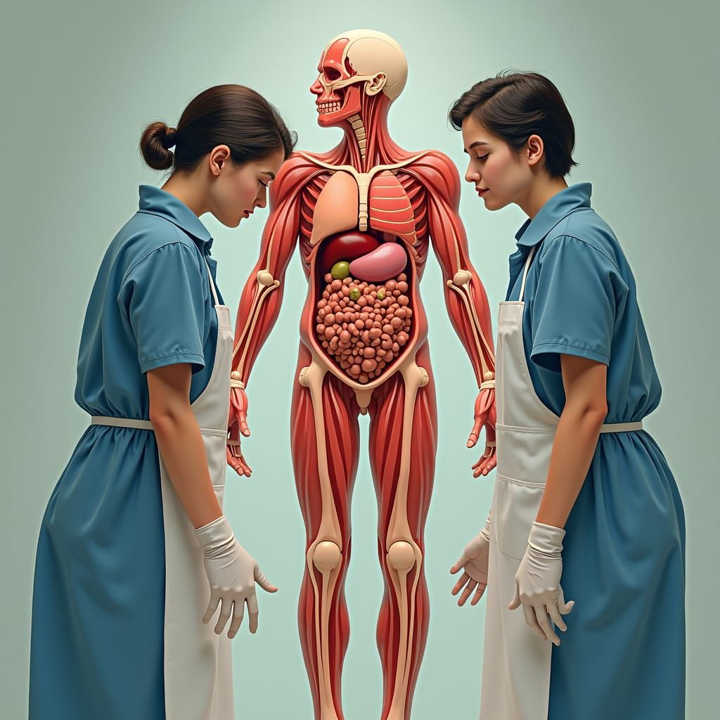 Anatomical Illustration of Human Body for Medical Education