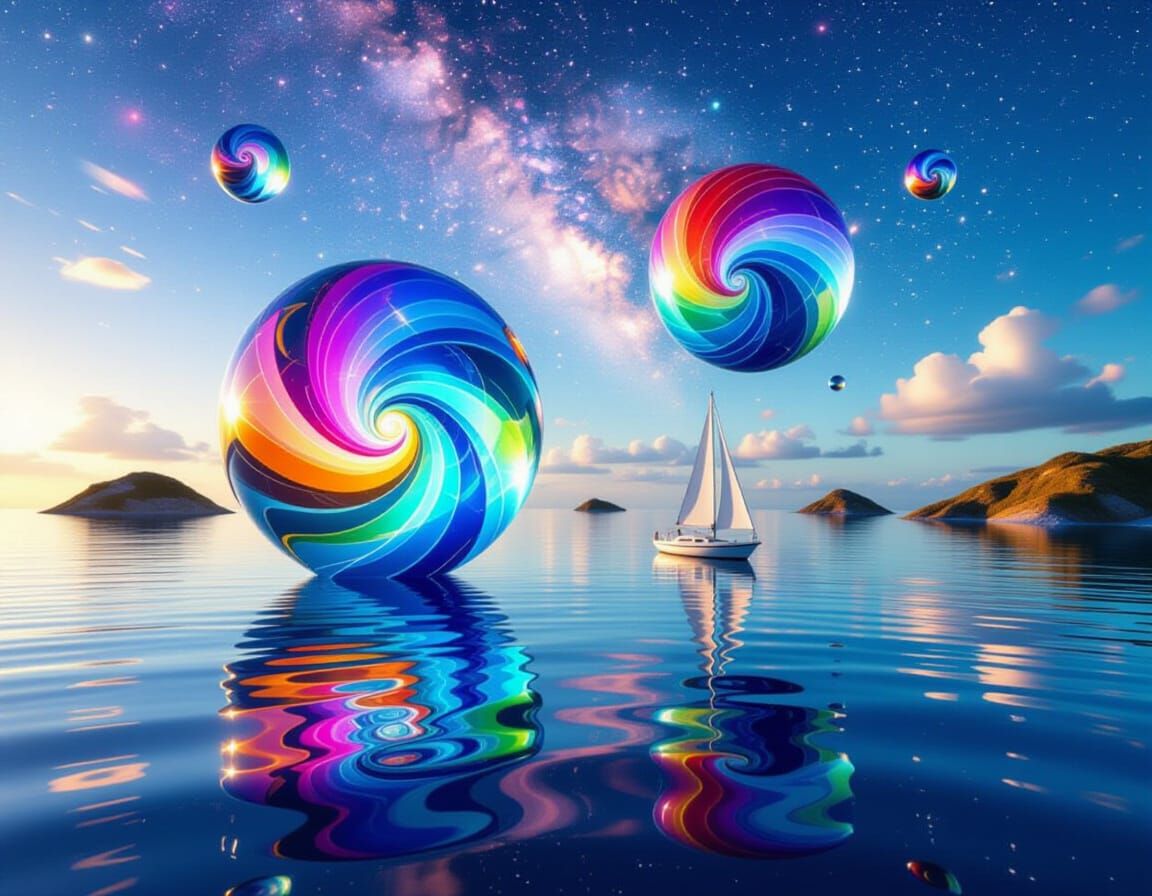 Cosmic Crystal Glass-Scape with Prismatic Planets