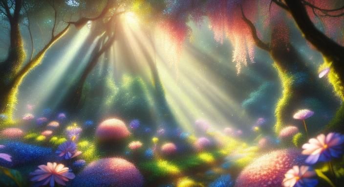 Periwinkle Fairy in Forest Glade: Cartoon Illustration