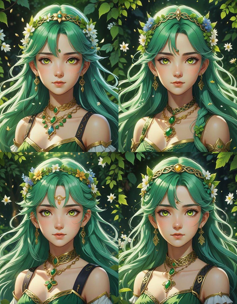 Fairy Princess in Celtic Floral Wonderland