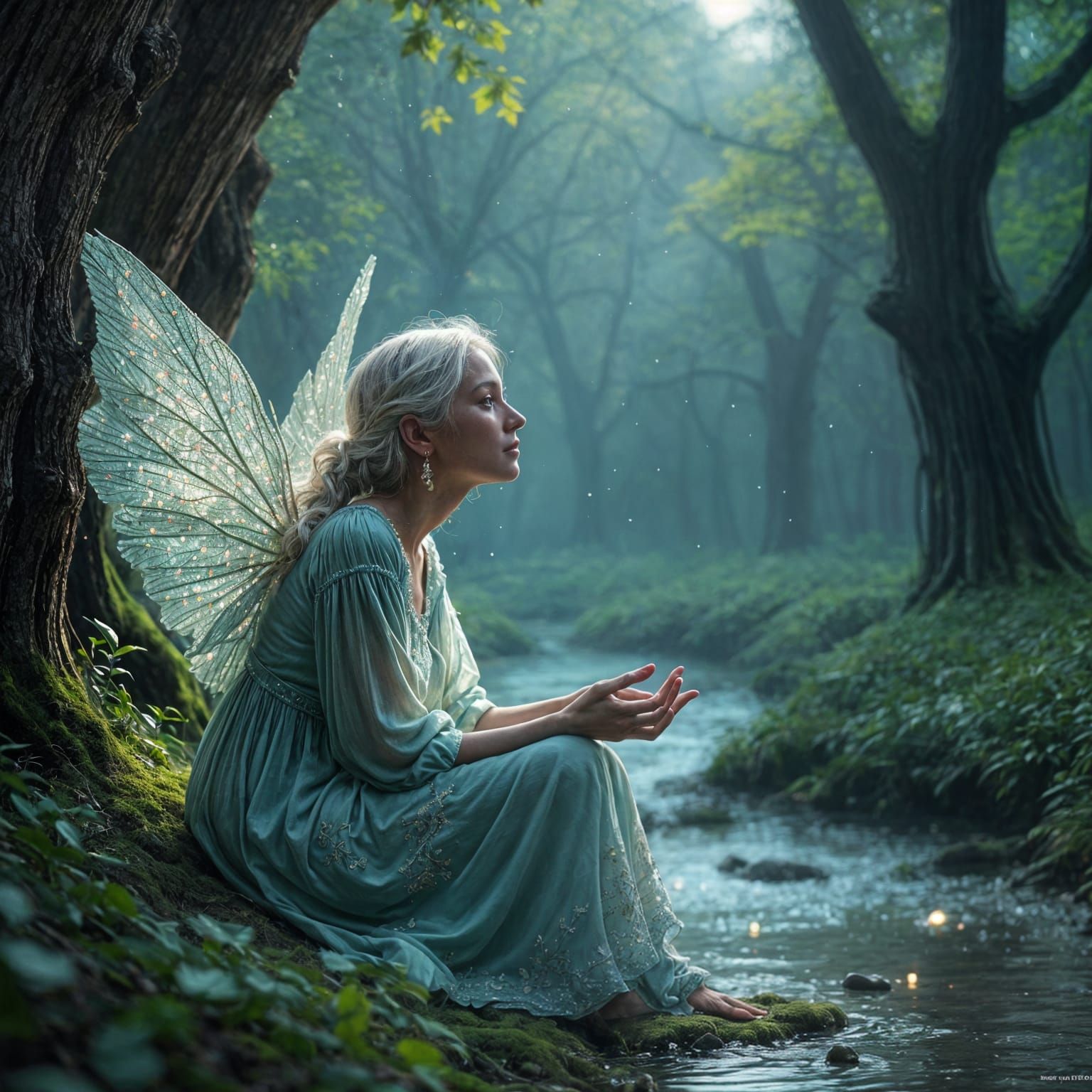 Magical Forest Fairy in a Fantastical Landscape