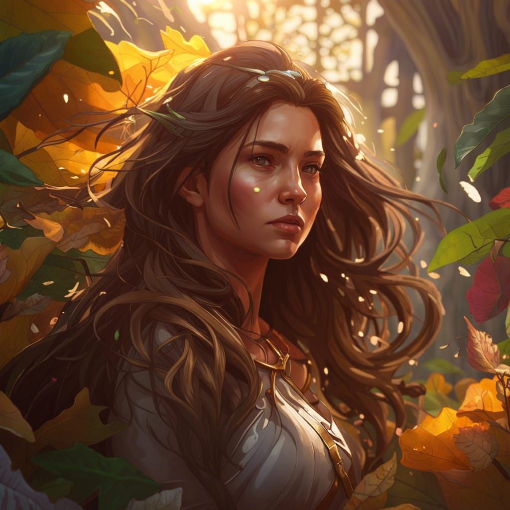 Girl with Nature Power: Hyperdetailed Concept Art