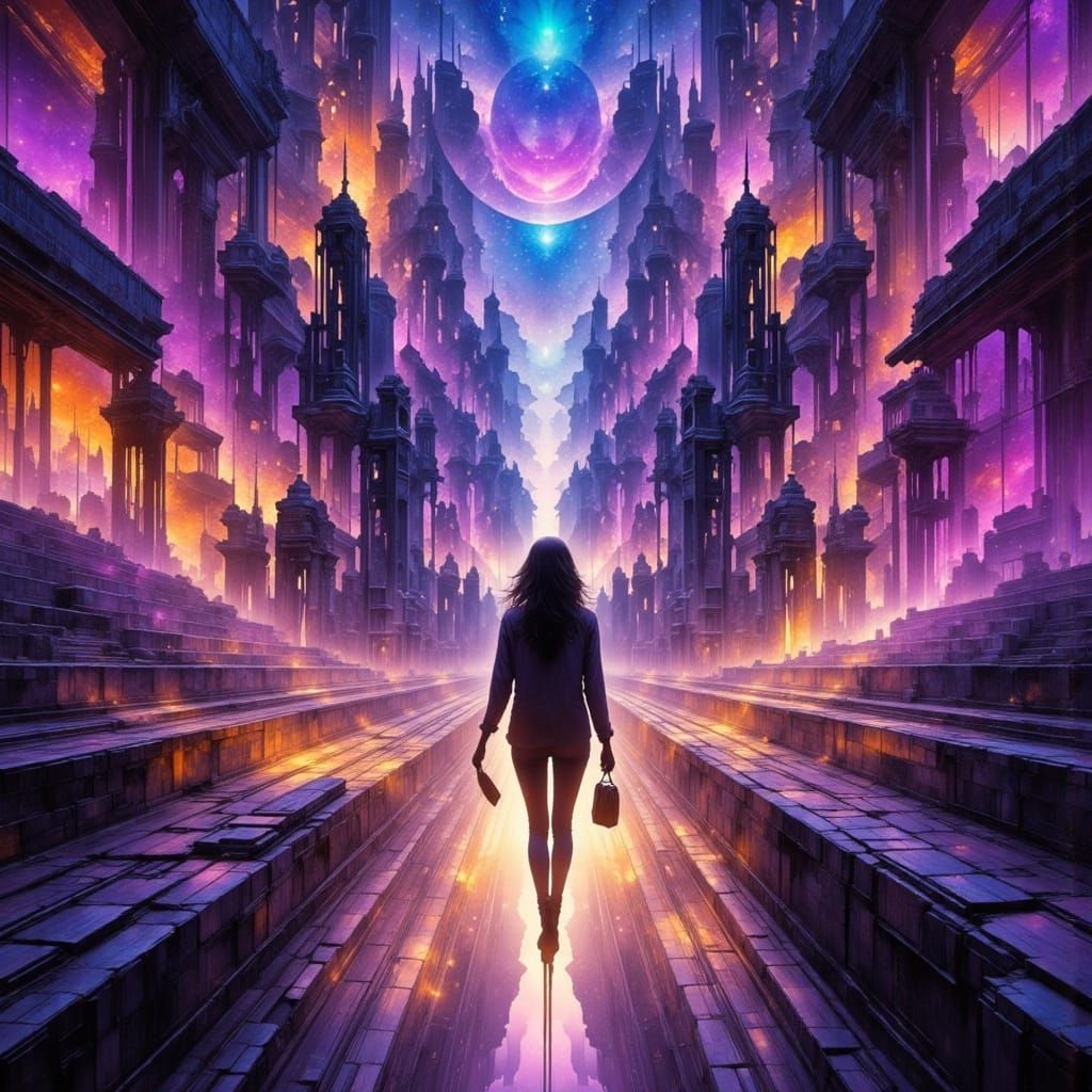 <lora:Flux - Painterly:1.0> <lora:Abstract Reality:1.0> An u...