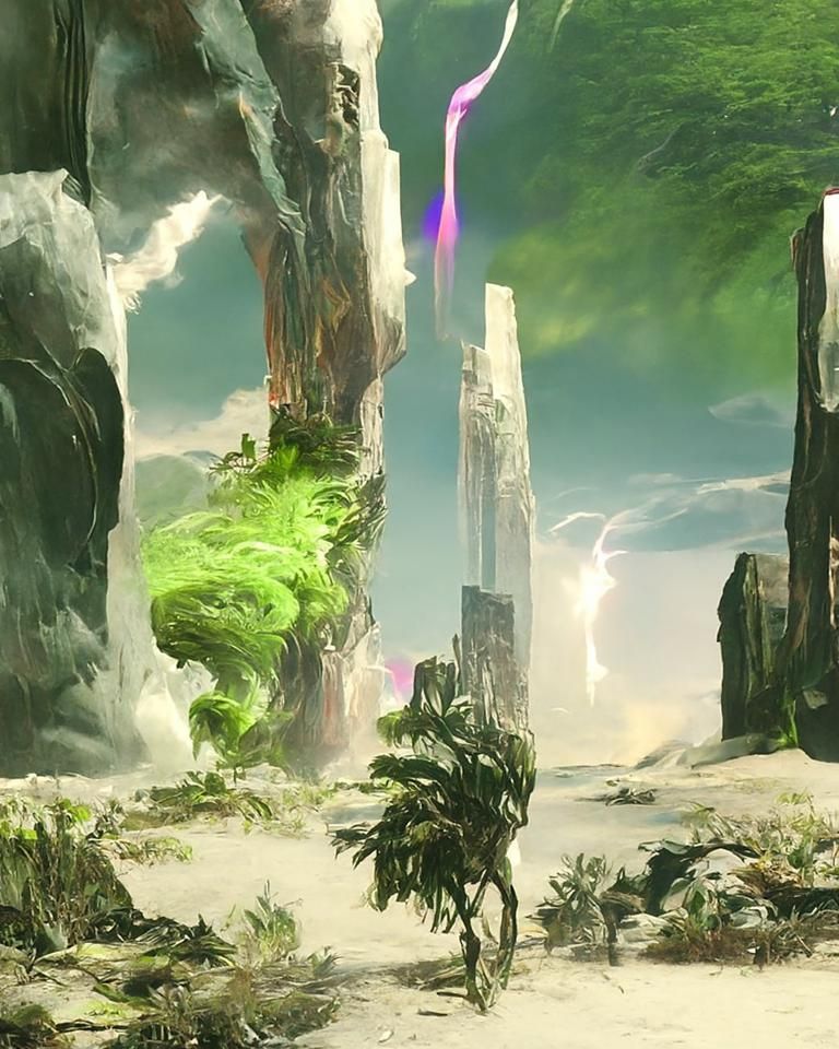 Epic Fantasy Landscape with Dragons in Digital Art