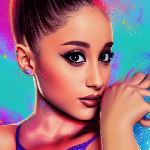 Detailed Portrait with Splash Art and Dramatic Lighting