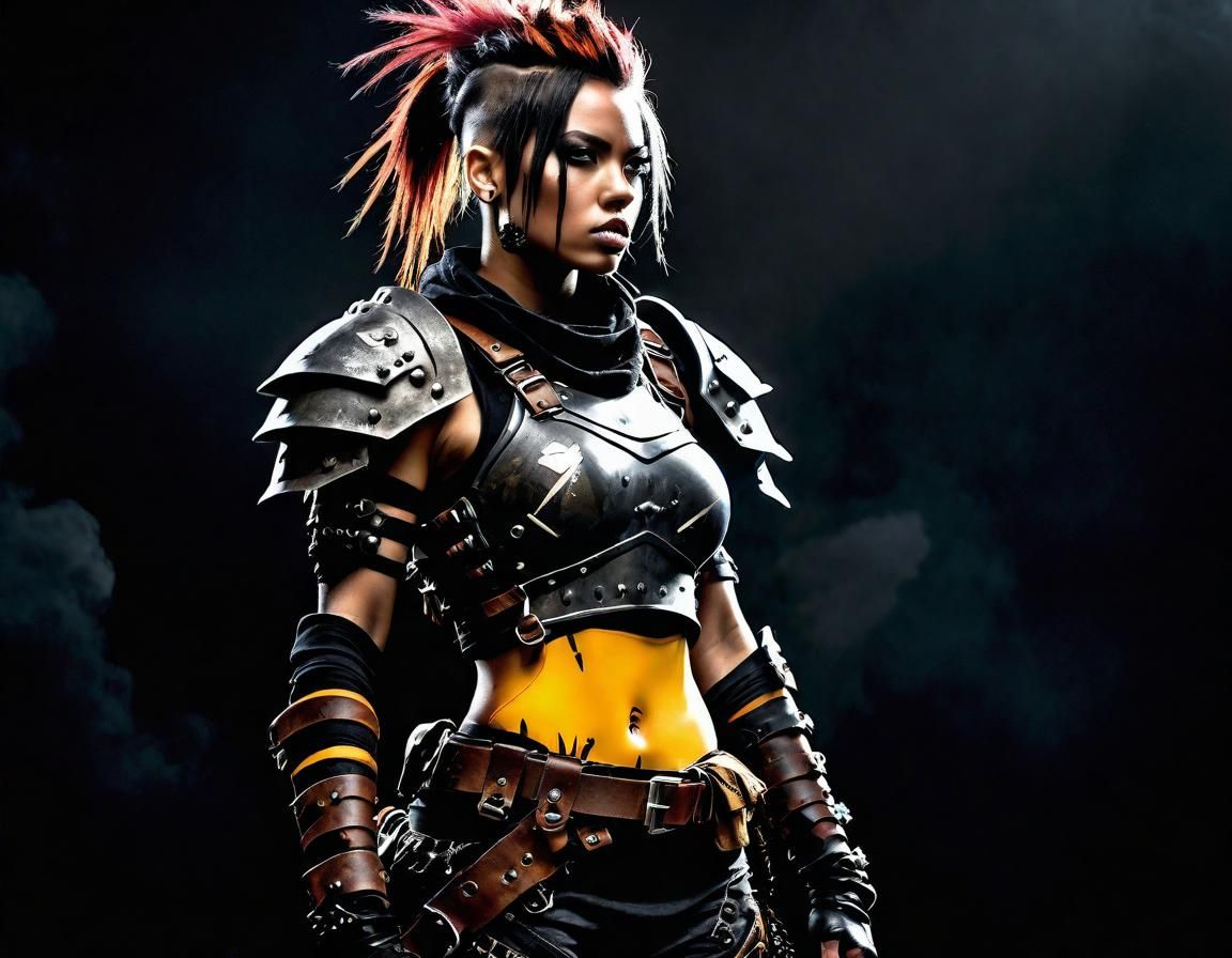 Post-Apocalyptic Barbarian Girl in Darksiders Style