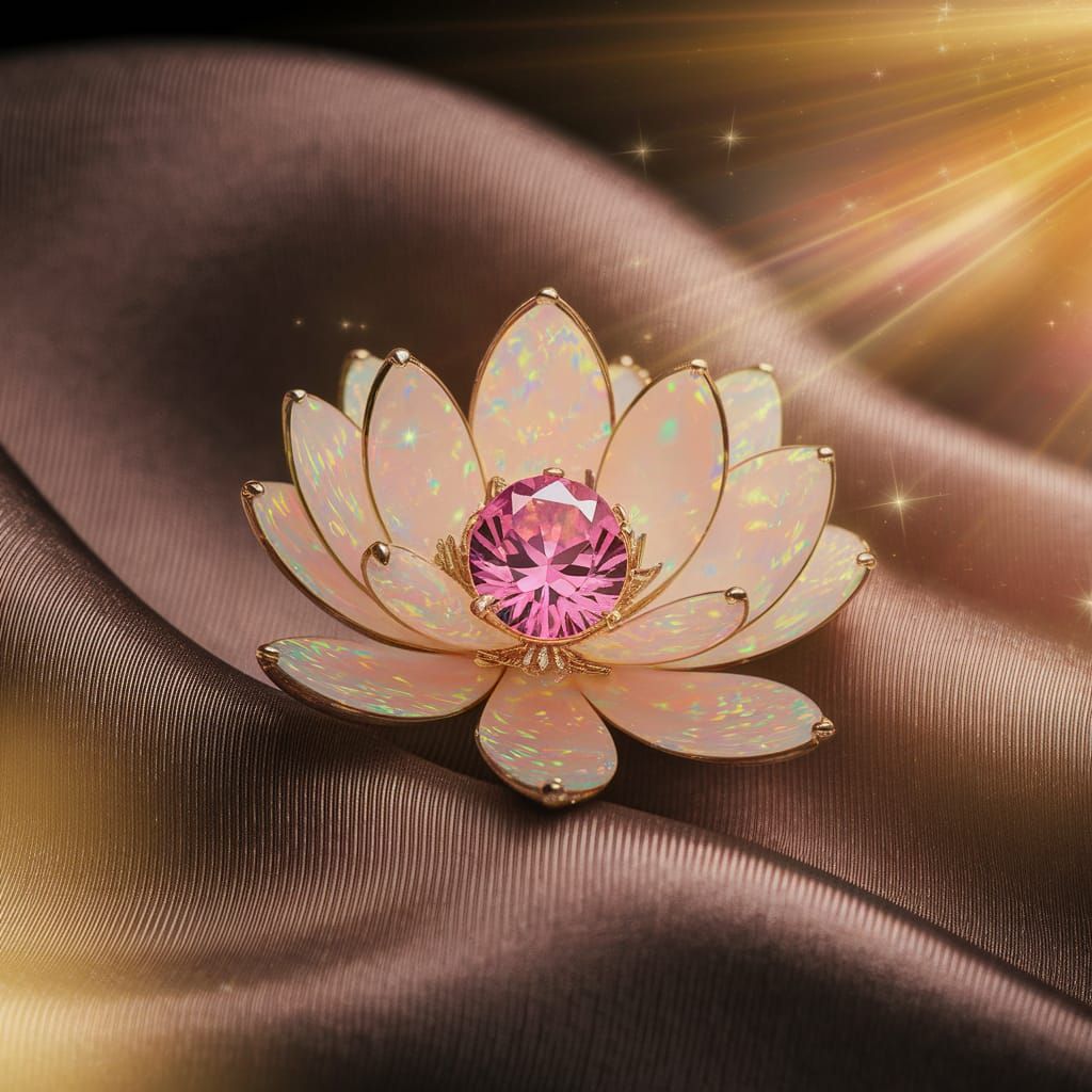 Lotus Brooch Radiates Warmth in Ethereal Film Still