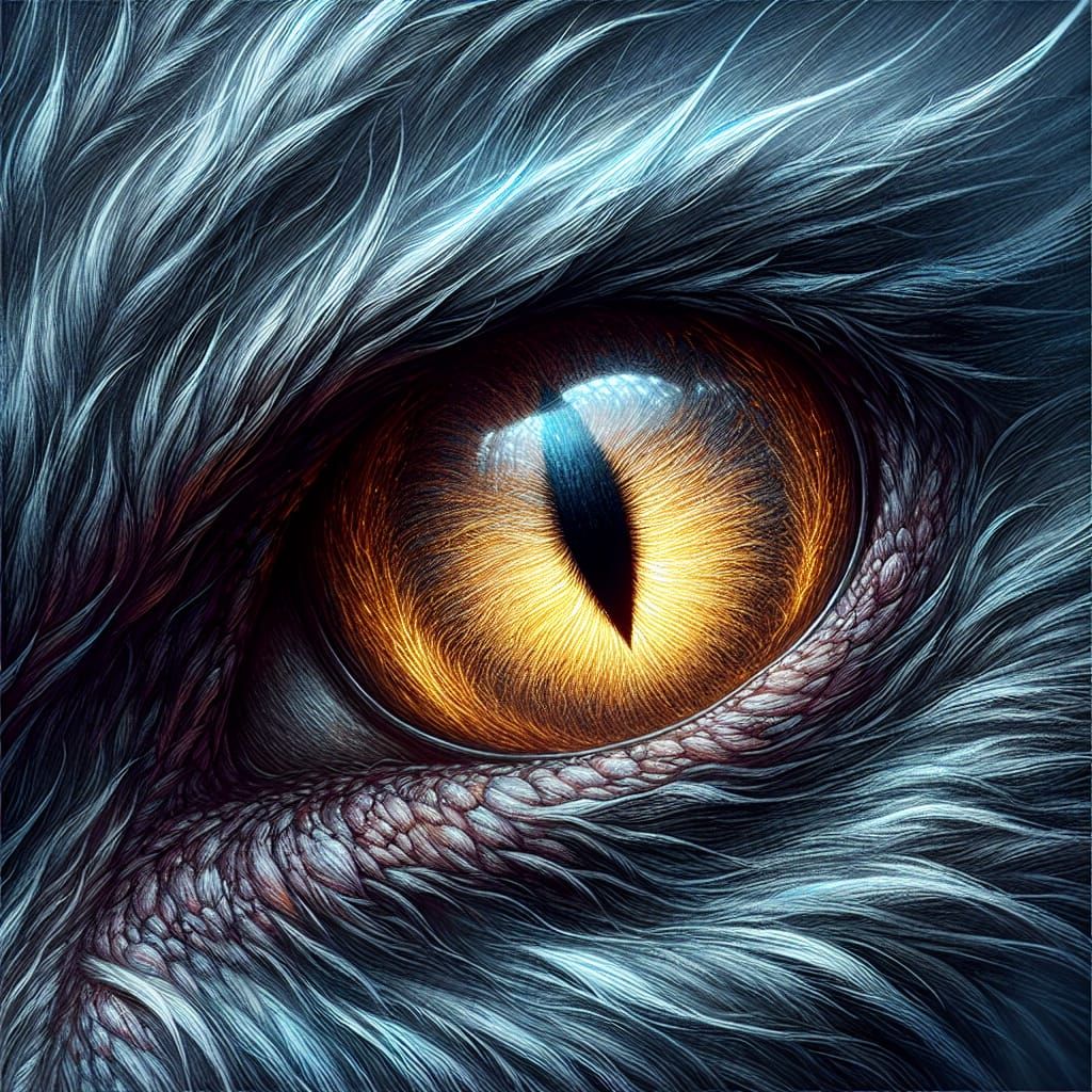 Menacing Creature Eye in Digital Illustration