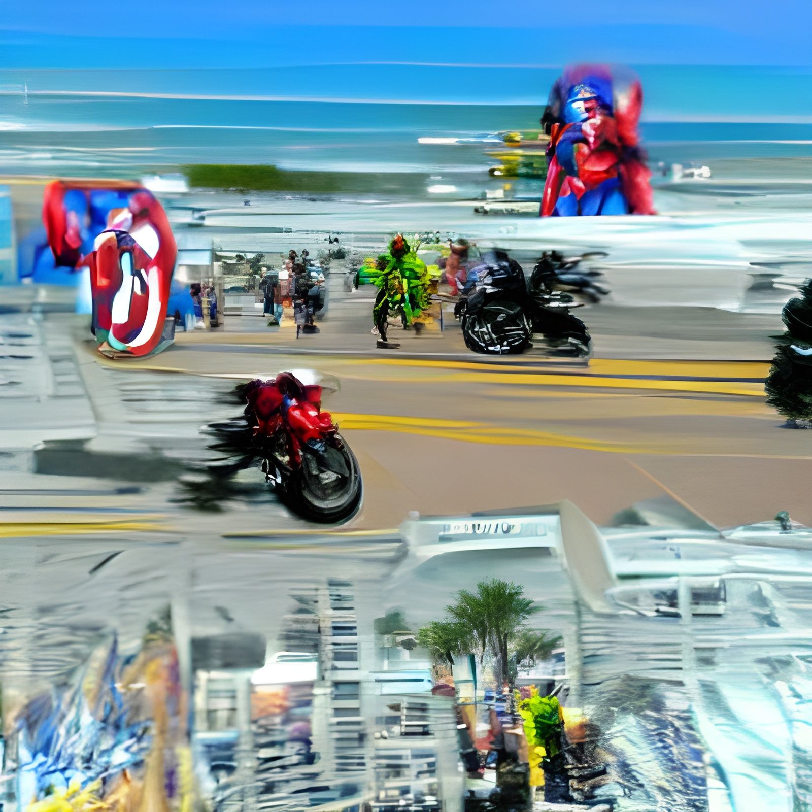 Daytona Beach Bike Week adventure Marvel Comics 8K 3D