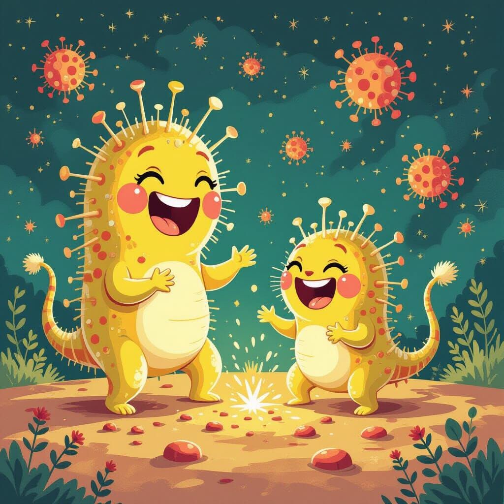 Cute Microbes Gleefully Undergoing Mitosis in Rackham-Keats ...